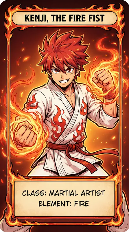 烈焰拳师角色卡片——里番动漫 | 里番精选动漫角色